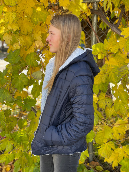 Reversible Puffer Jacket- WOMEN'S or YOUTH--LOW STOCK