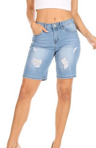 Denim Shorts with Rips