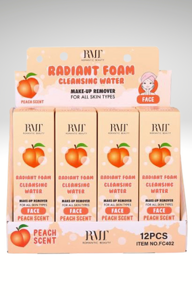 Peach radiant facial cleansing foam