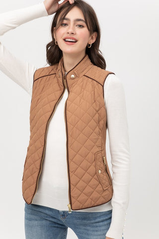 Quilted Zip Up Puffer Vest